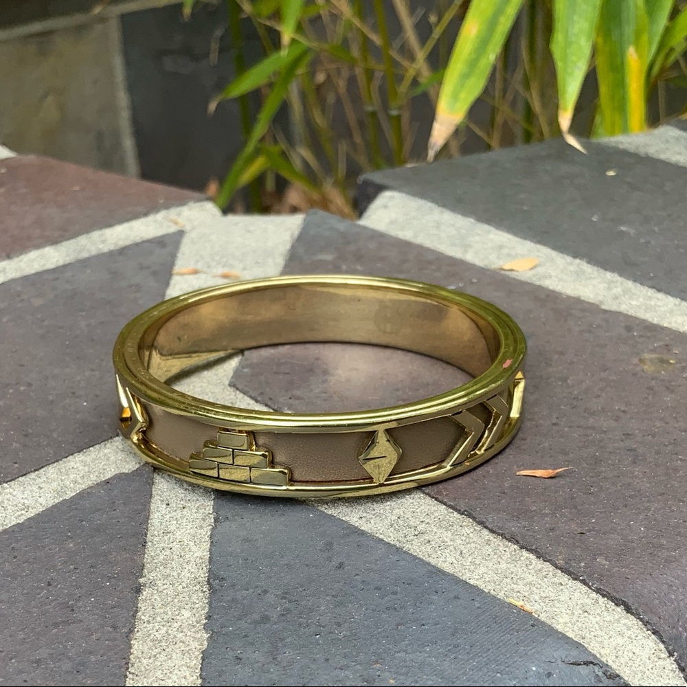 House of Harlow 1960 Aztec Tan Leather Bangle